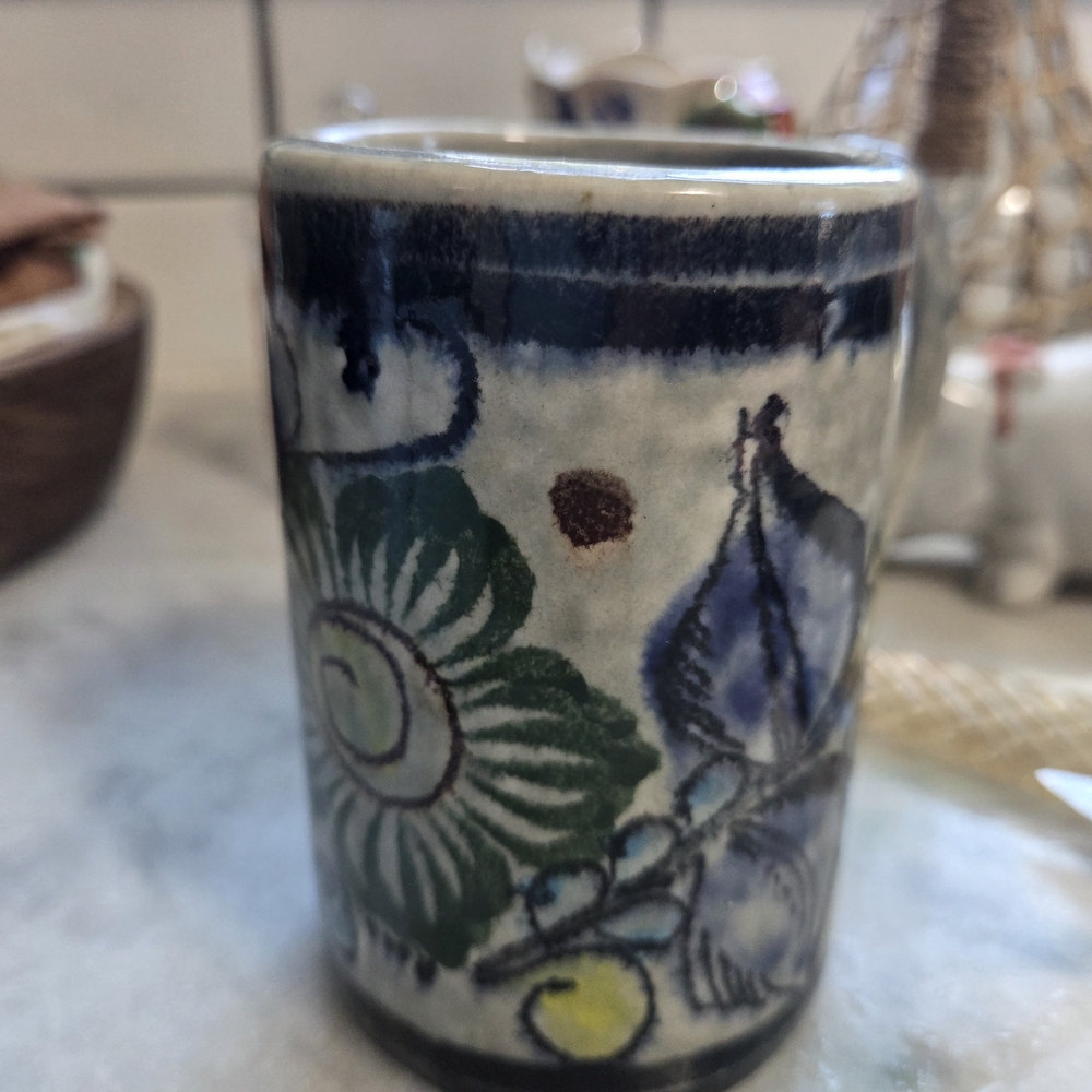 Handcrafted Ceramic Mug with Floral Design Mug